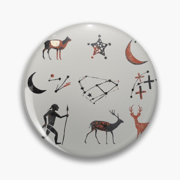 Item preview, Neolithic Celestial Hunter - Ancient Cave Painting Pictograms #5 designed and sold by Message from Earth.