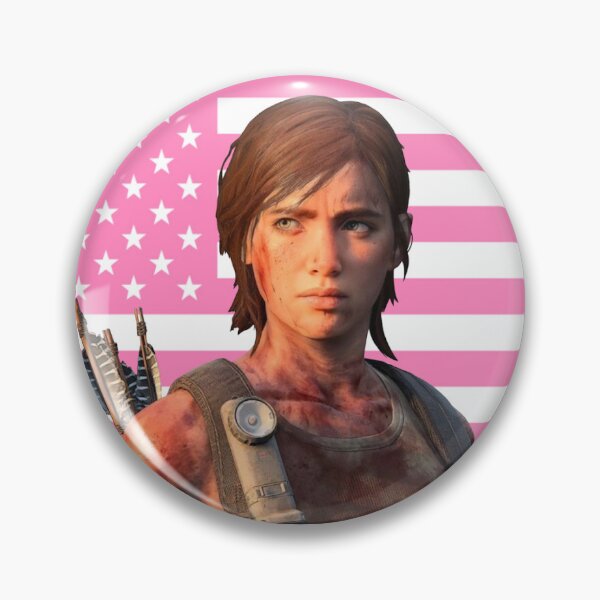 Item preview, Santa Barbara Ellie Williams with Pink American Flag designed and sold by maelrusydesigns.