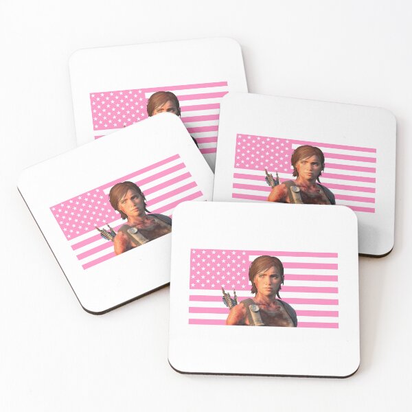 Item preview, Santa Barbara Ellie Williams with Pink American Flag designed and sold by maelrusydesigns.