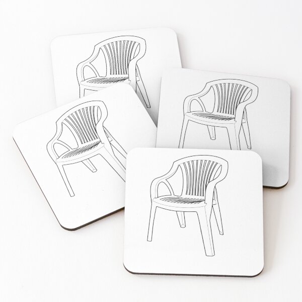 Item preview, White plastic chair designed and sold by VanessaCube.
