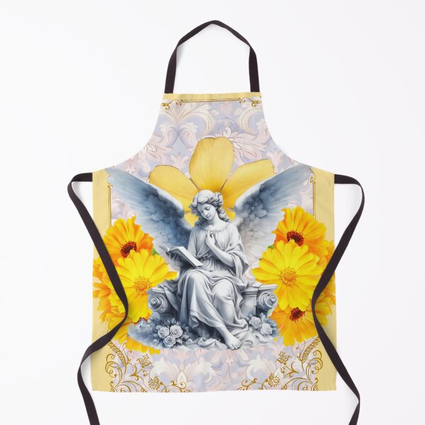 Item preview, Classical Angel with Sunflowers and Gold Baroque Frame Illustration designed and sold by ChasingRabbit05.