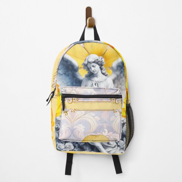 Item preview, Classical Angel with Sunflowers and Gold Baroque Frame Illustration designed and sold by ChasingRabbit05.