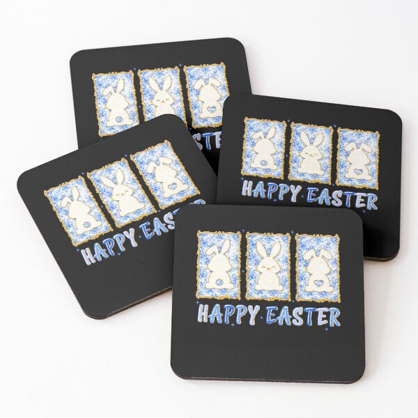 Item preview, Blue Flower Happy Easter, Cute Rabbit, Peep For Sake designed and sold by vintagearttee.