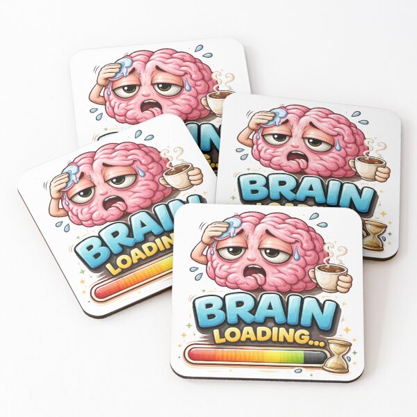 Item preview, Brain Loading Funny Sticker designed and sold by PriyankaSonara.
