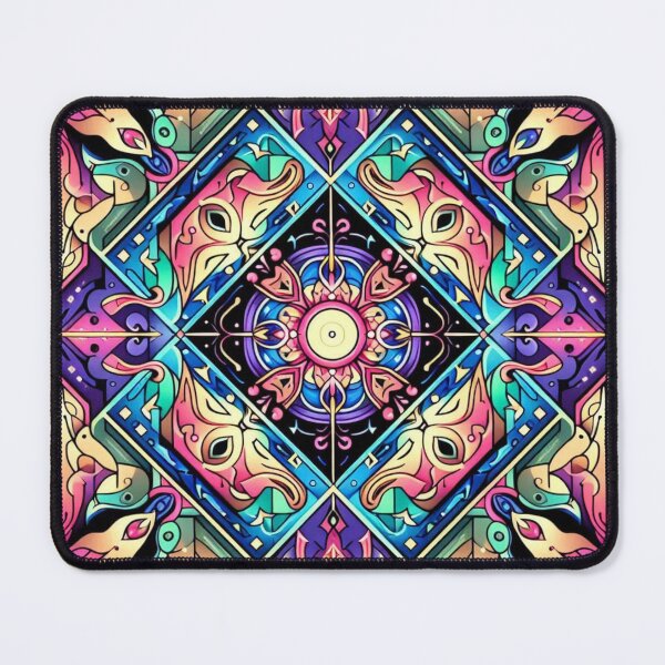 Item preview, Psychedelic Mandala – Vibrant Symmetry Artwork designed and sold by Dogandesighn.