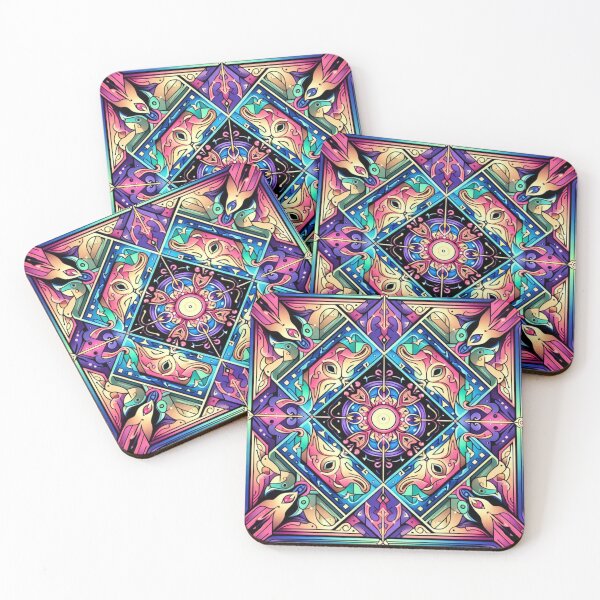 Item preview, Psychedelic Mandala – Vibrant Symmetry Artwork designed and sold by Dogandesighn.