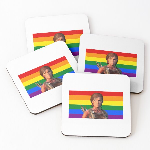 Item preview, Santa Barbara Ellie Williams with Pride Flag designed and sold by maelrusydesigns.