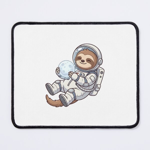 Item preview, Cute Sloth Astronaut Floating in Space Holding the Moon designed and sold by Kvarny.