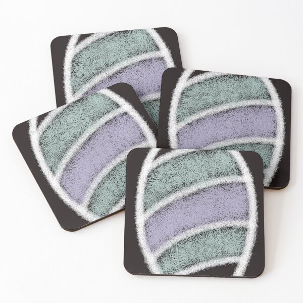 Item preview, Modern pattern in geometric shapes in purple, pastel green, white and black designed and sold by Susanna Schorr.