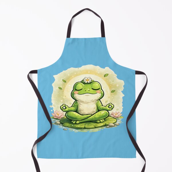 Item preview, A meditating frog under a golden glow designed and sold by FroggyOnly.