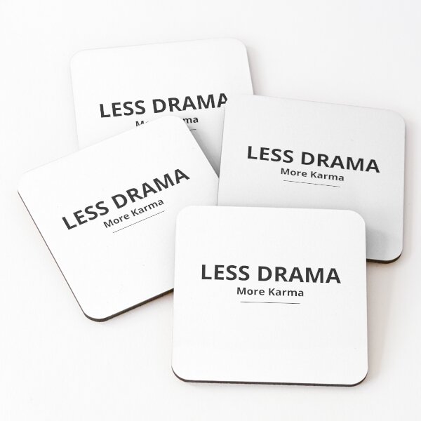 Item preview, Less Drama More Karma - Minimalist Spiritual Quote Design designed and sold by FreshLineArts.
