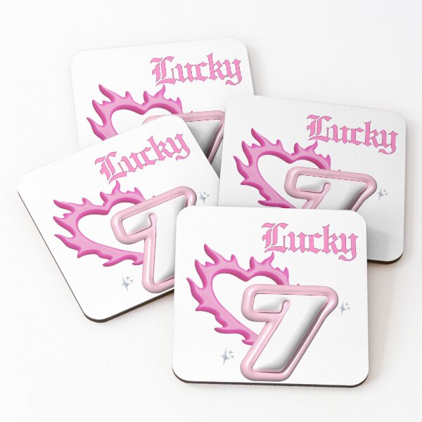 Item preview, Lucky 7 Pink Flame Heart Design designed and sold by Sberry8888.