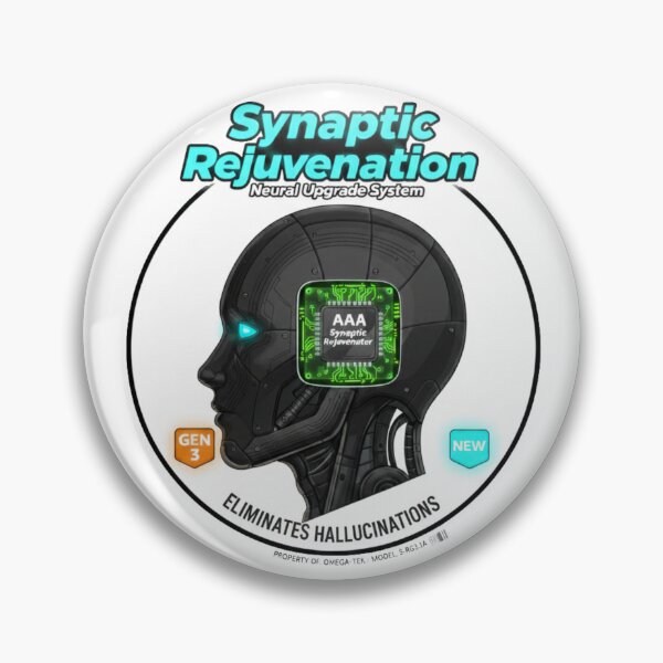 Item preview, Synaptic Rejuvenation Stealth Neural Upgrade Badge designed and sold by octozap.