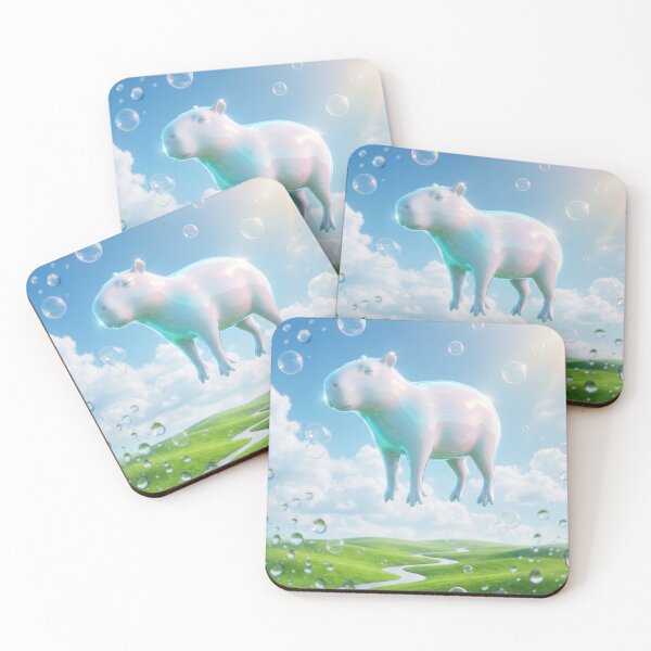 Item preview, Frutiger Aero Capybara Glossy Y2K Aesthetic Digital Art designed and sold by CapyVerseStudio.