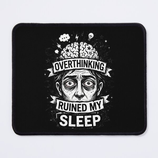 Item preview, Overthinking Ruined My Sleep Funny Insomnia Design designed and sold by Quiet Chaos Club.