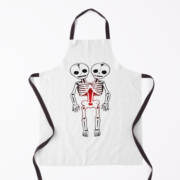 Item preview, Vintage Gothic Horror Oddities Twin Skeleton Graphic // Red/Black designed and sold by 3rd Eye Perceptions.