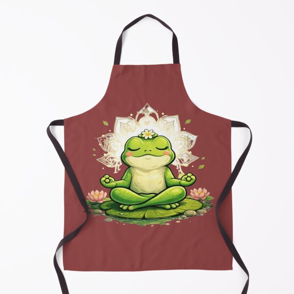 Item preview, Meditating frog on a luminous water lily designed and sold by FroggyOnly.