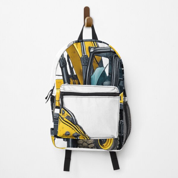 Item preview, Yellow Wheel Excavator Heavy Machinery Illustration designed and sold by Radekku.
