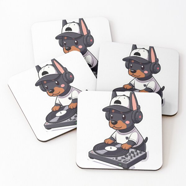 Item preview, DJ Puppy Kawaii – Cute Dog Vinyl Turntable Sticker designed and sold by ahfas86.