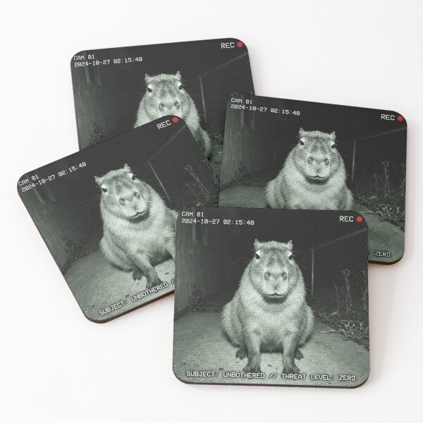 Item preview, CCTV Capybara Surveillance Camera Funny Unbothered Meme Art designed and sold by CapyVerseStudio.