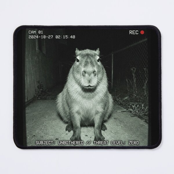 Item preview, CCTV Capybara Surveillance Camera Funny Unbothered Meme Art designed and sold by CapyVerseStudio.
