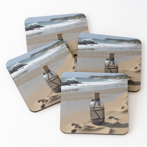 Item preview, Empty Bottle on Beach designed and sold by gl-sminkis.
