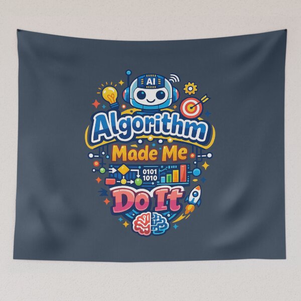 Item preview, Algorithm Made Me Do It | Funny AI Tech Humor Robot Algorithm Nerd Design designed and sold by PopCulturePixel.
