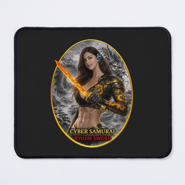 Item preview, Cyber Samurai Girl – Ryujin Sword Dragon Art Japanese Warrior designed and sold by Dragon-Samurai.