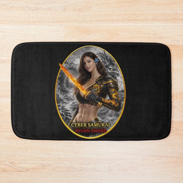 Item preview, Cyber Samurai Girl – Ryujin Sword Dragon Art Japanese Warrior designed and sold by Dragon-Samurai.