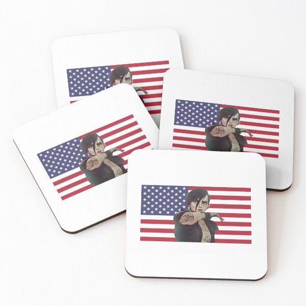 Item preview, Vi from Arcane in front of American Flag designed and sold by maelrusydesigns.