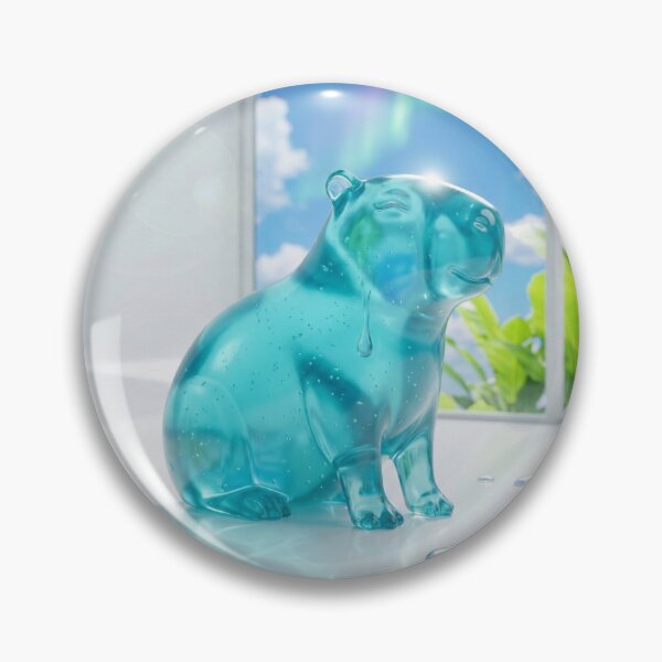 Item preview,  Frutiger Aero Gel Capybara Translucent Y2K Product Art designed and sold by CapyVerseStudio.