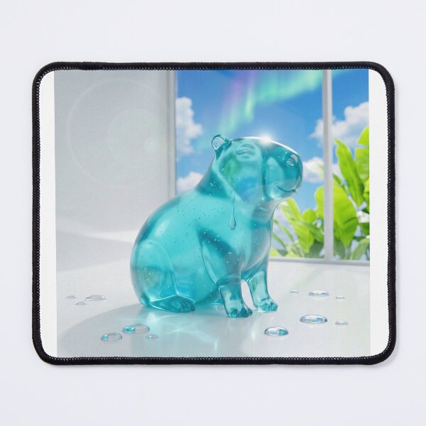 Item preview, Frutiger Aero Gel Capybara Translucent Y2K Product Art designed and sold by CapyVerseStudio.