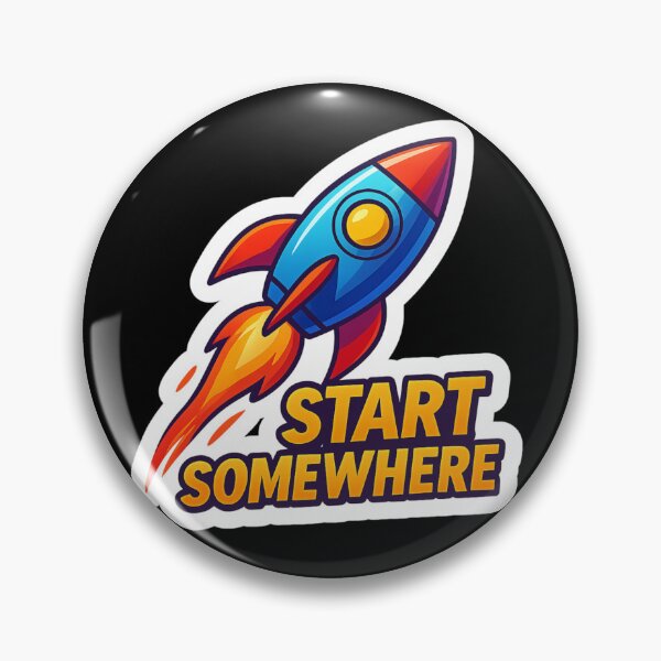 Item preview, Start Somewhere Rocket Motivation Sticker designed and sold by LumereAndCoeur.