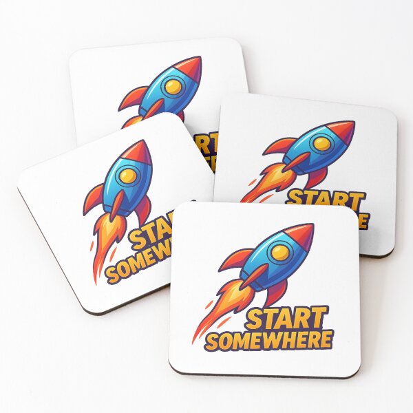 Item preview, Start Somewhere Rocket Motivation Sticker designed and sold by LumereAndCoeur.