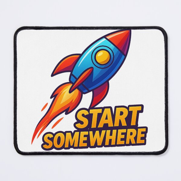 Item preview, Start Somewhere Rocket Motivation Sticker designed and sold by LumereAndCoeur.