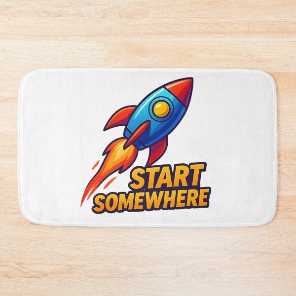 Item preview, Start Somewhere Rocket Motivation Sticker designed and sold by LumereAndCoeur.