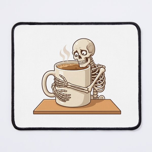 Item preview, Relatable Coffee Addict Skeleton Hugging Giant Mug designed and sold by Kvarny.