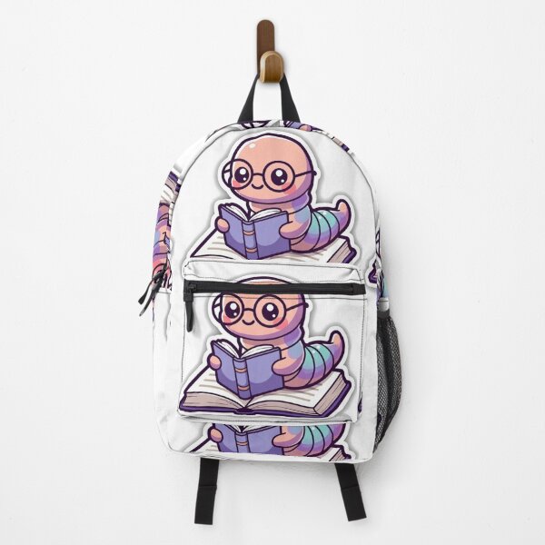 Item preview, Cute Bookworm Reading Book – Funny Nerd Reader Sticker designed and sold by ahfas86.