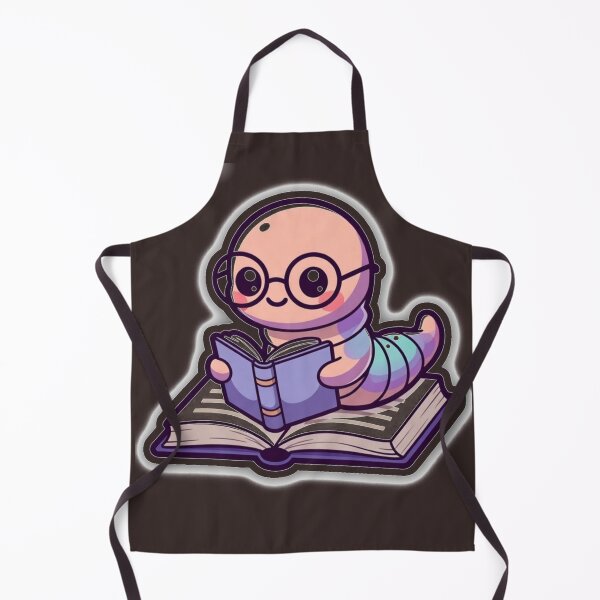 Item preview, Cute Bookworm Reading Book – Funny Nerd Reader Sticker designed and sold by ahfas86.