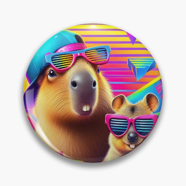 Item preview, Retro Boombox Capybara and Quokka Duo designed and sold by Sybille-Yates.