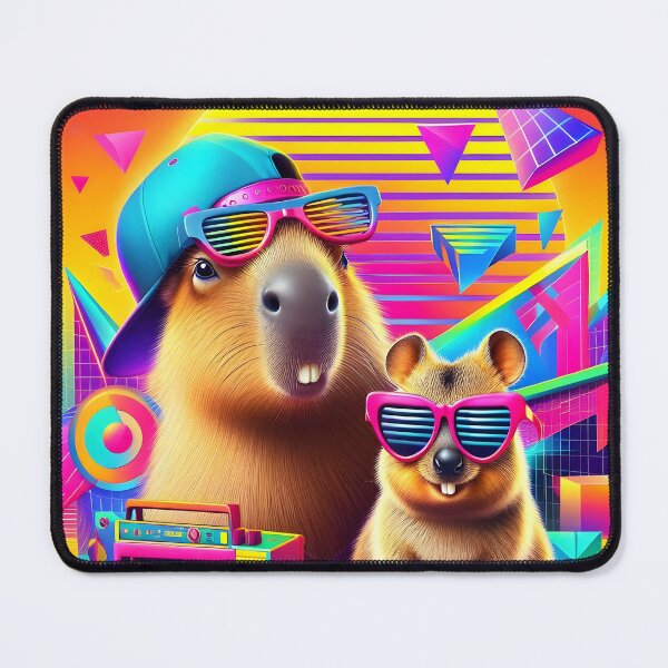 Item preview, Retro Boombox Capybara and Quokka Duo designed and sold by Sybille-Yates.