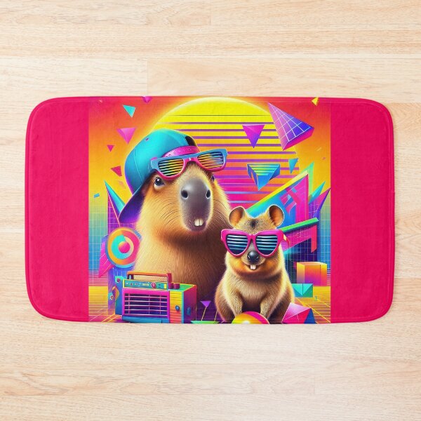 Item preview, Retro Boombox Capybara and Quokka Duo designed and sold by Sybille-Yates.