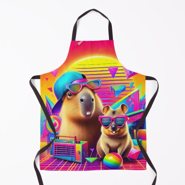 Item preview, Retro Boombox Capybara and Quokka Duo designed and sold by Sybille-Yates.