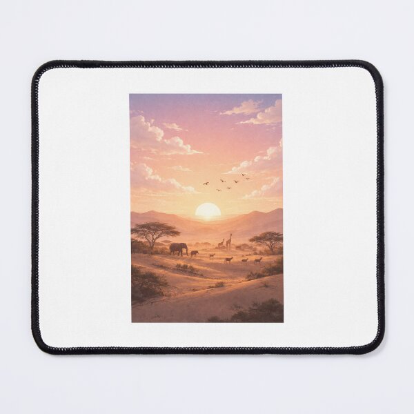 Item preview, Sahara Sunrise: Desert Wildlife Silhouettes designed and sold by DesignNovaCo.