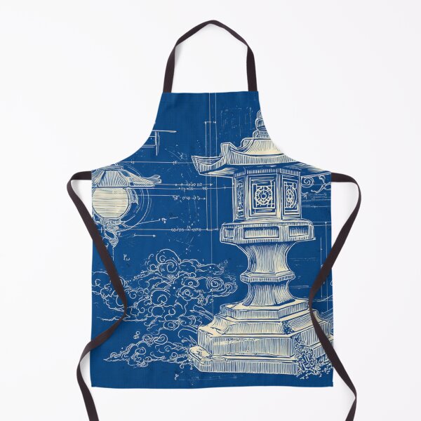 Item preview, Yokai Lantern Spirit Blueprint - Modern Ukiyo-e Torii Gate Technical Diagram designed and sold by Vandy Fullam.