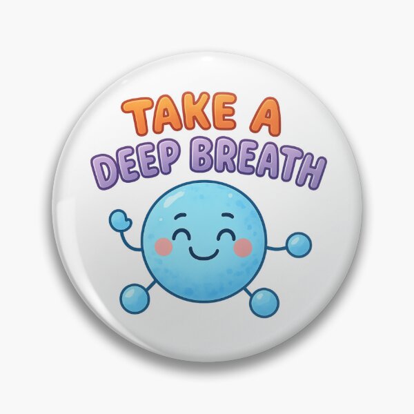 Item preview, Take a Deep Breath Cute Calming Sticker designed and sold by LumereAndCoeur.