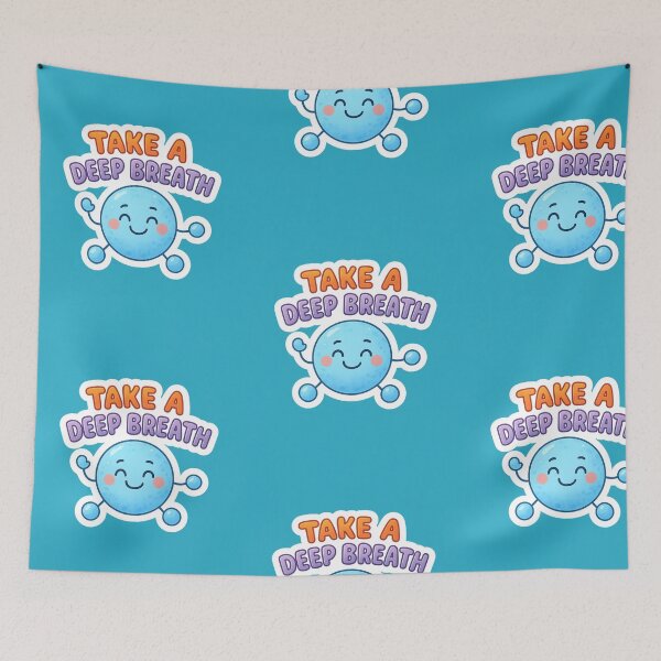 Item preview, Take a Deep Breath Cute Calming Sticker designed and sold by LumereAndCoeur.