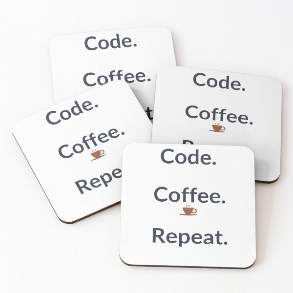 Item preview, Code Coffee Repeat Minimalist Developer Sticker designed and sold by peony66.