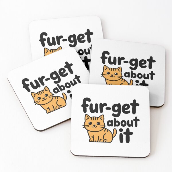 Item preview, Fur-Get About It – Cute Outline Cat Pun Gift designed and sold by PMCreative.