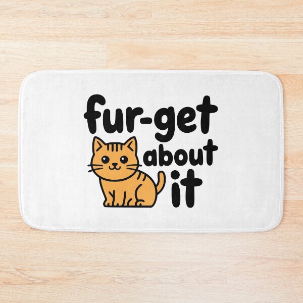 Item preview, Fur-Get About It – Cute Outline Cat Pun Gift designed and sold by PMCreative.